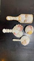 Shell-Inlaid Hand Mirror & Hairbrush Set